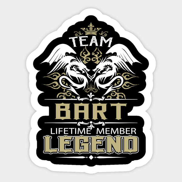 Bart Name T Shirt - Another Celtic Legend Bart Dragon Gift Item Sticker by yalytkinyq